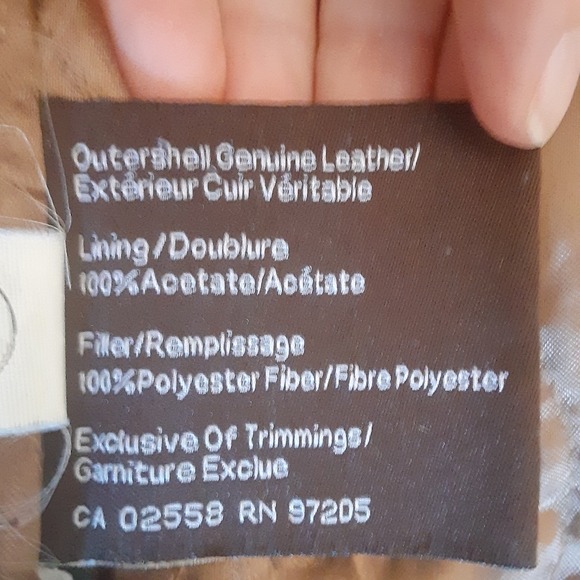 DANIER leather Camel Colour Coat- Women's Size Small - Picture 11 of 13